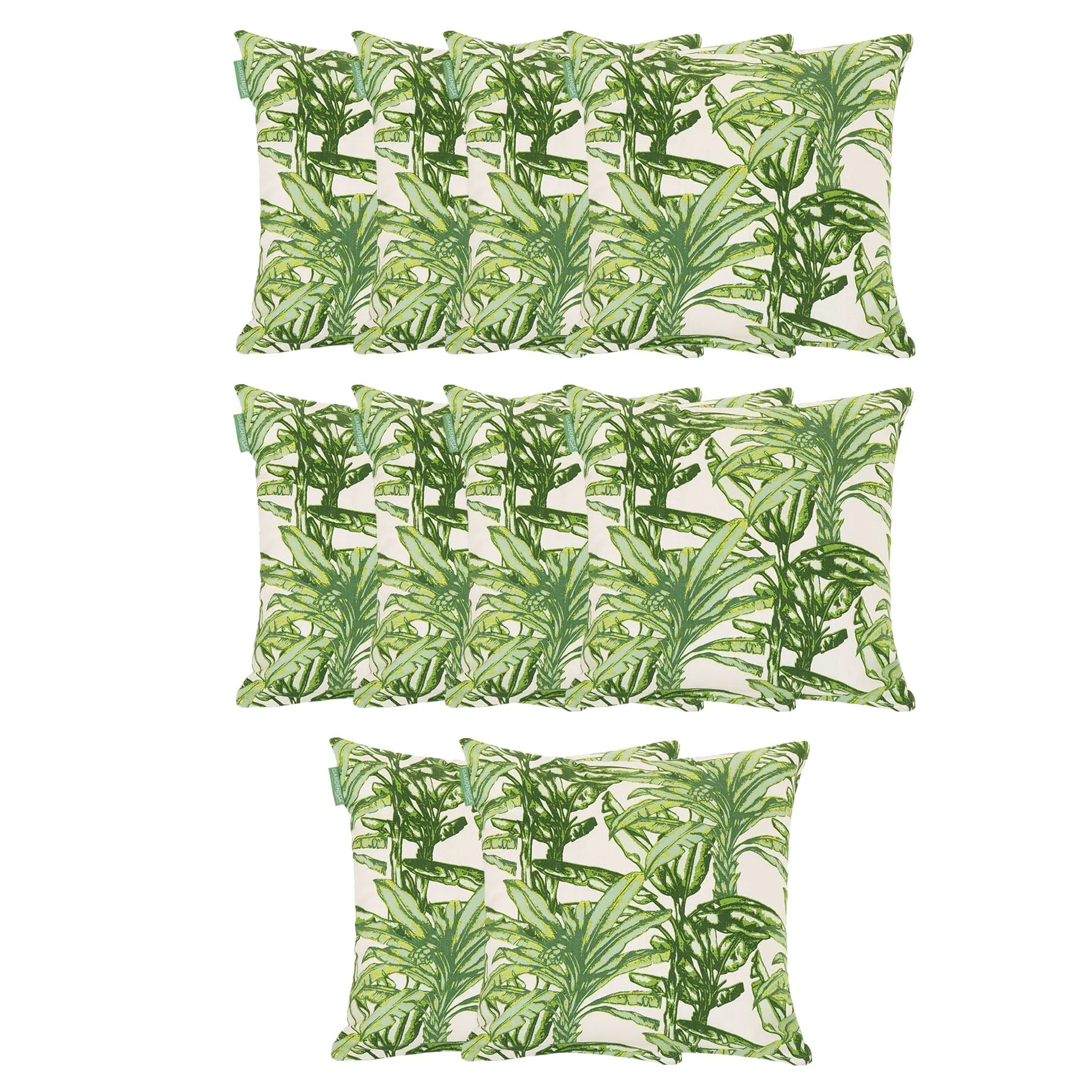 Outdoor Water Resistant Cotton Canvas Printed Scatter Cushions - Fern