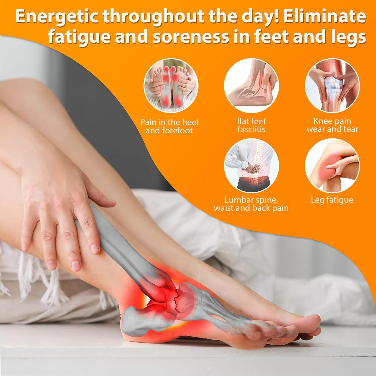 Plantar Fasciitis Insoles Shoe Inserts for Men Women, Arch Support Orthotics Inserts, 240lbs Heavy Duty Work Boot Insoles for Men, Relief Flat Feet, Achilles Tendonitis, Standing All Day