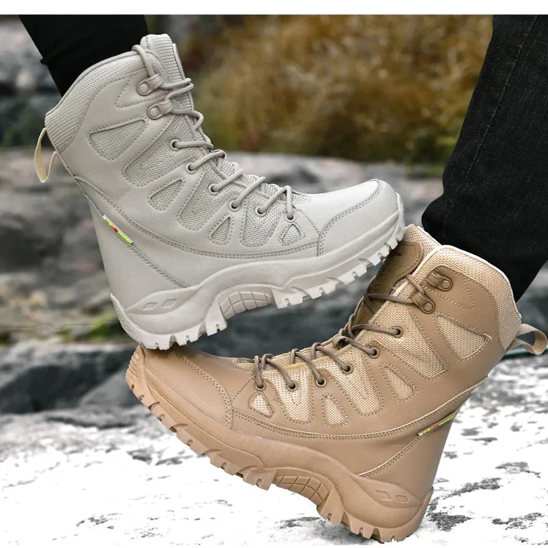 Plush Men Lace Up Casual High Top Snow Boots