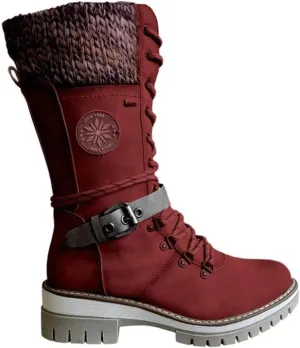Plush Warm Cotton Shoes Wear And Anti Slip Snow Boots Five Finger Cotton Shoes Outdoor Sports Womens Mid Calf Size5.5
