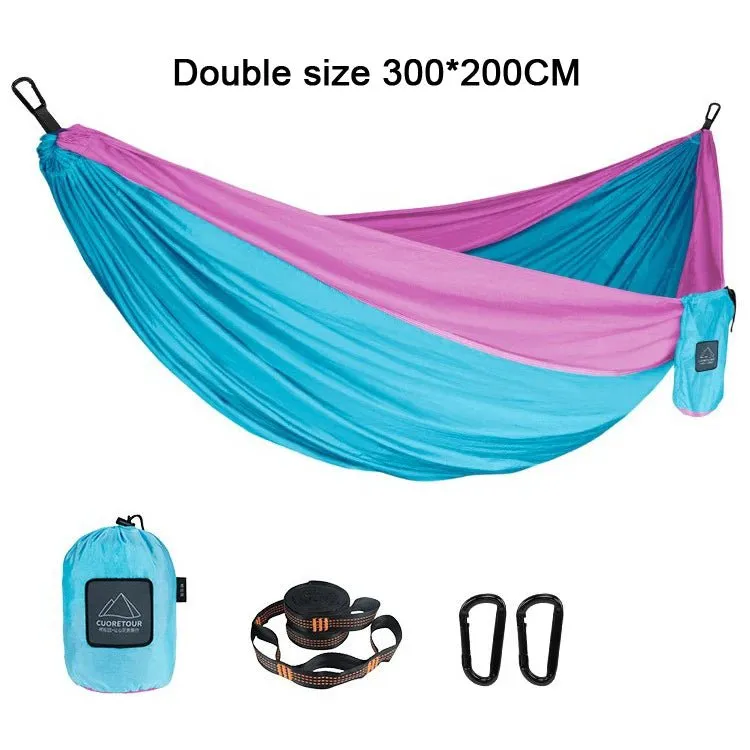 Portable Nylon  Outdoor Camping Hammock - Single/Double Size