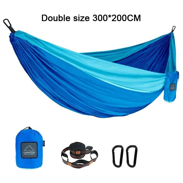 Portable Nylon  Outdoor Camping Hammock - Single/Double Size