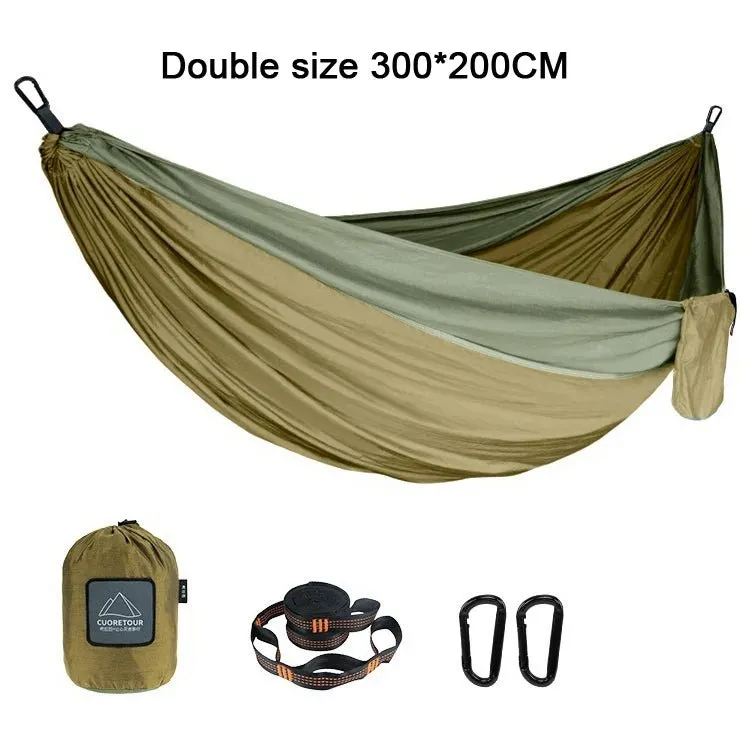Portable Nylon  Outdoor Camping Hammock - Single/Double Size