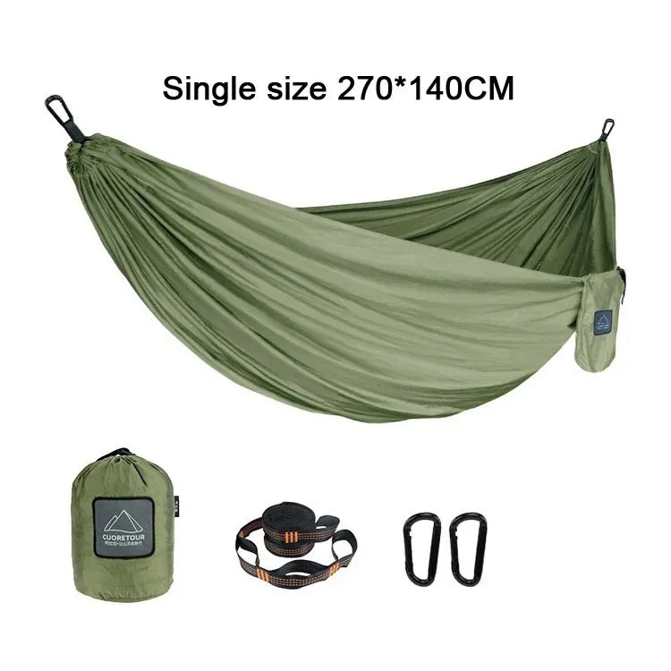 Portable Nylon  Outdoor Camping Hammock - Single/Double Size