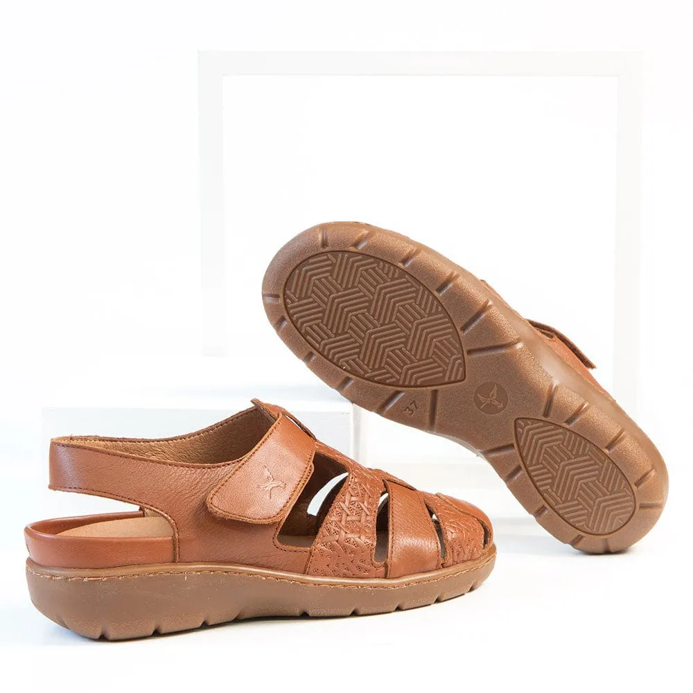 Portofino Women's Fisherman Sandals- Brandy