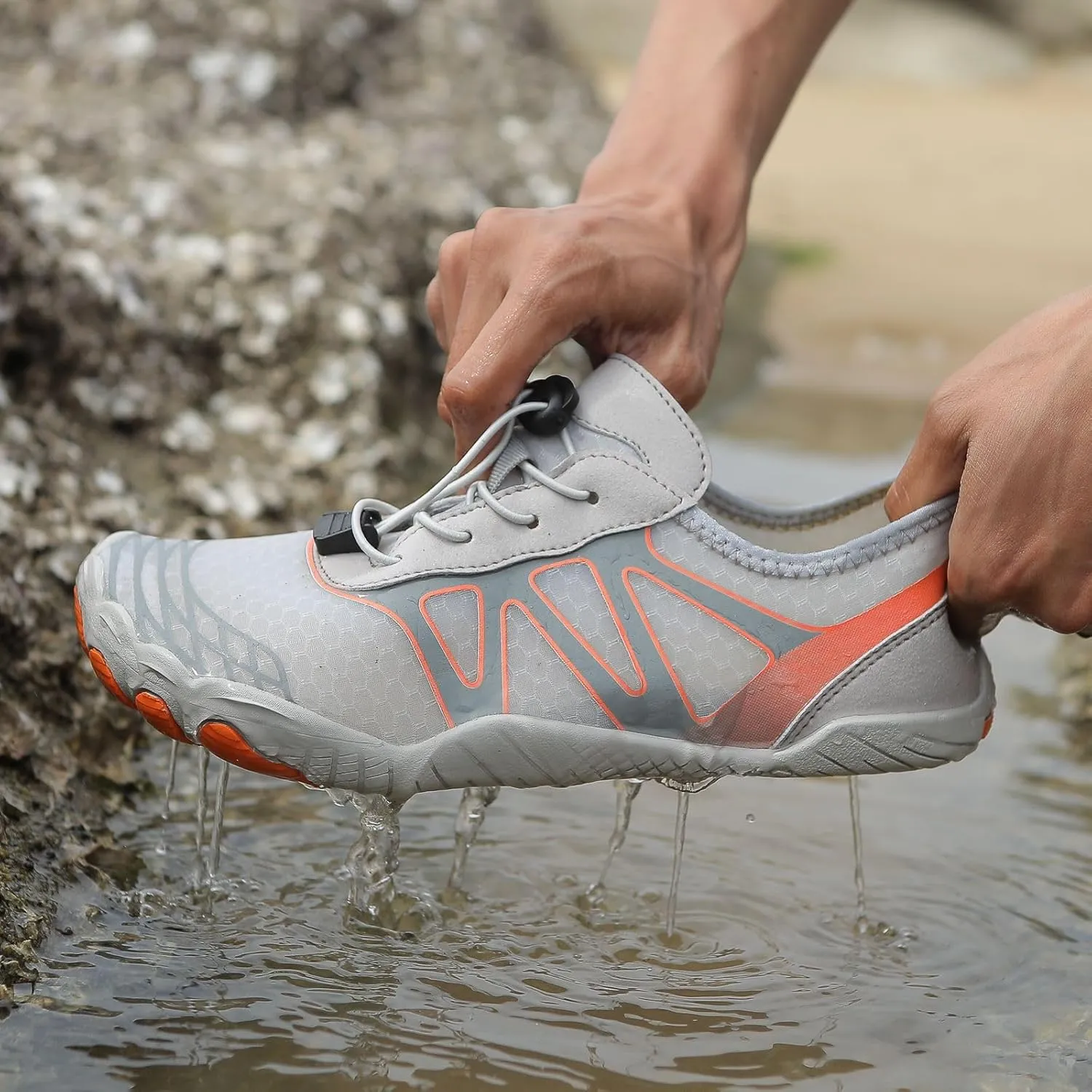 Pro Barefoot Shoes for Women Men Hike Wide Toe Box Footwear Sneakers Walking Athletic Sport Riding Gym Workout Shoe Outdoor Non-Slip Lightweight Qick Dry Breathable Unisex Healthy Trail Water