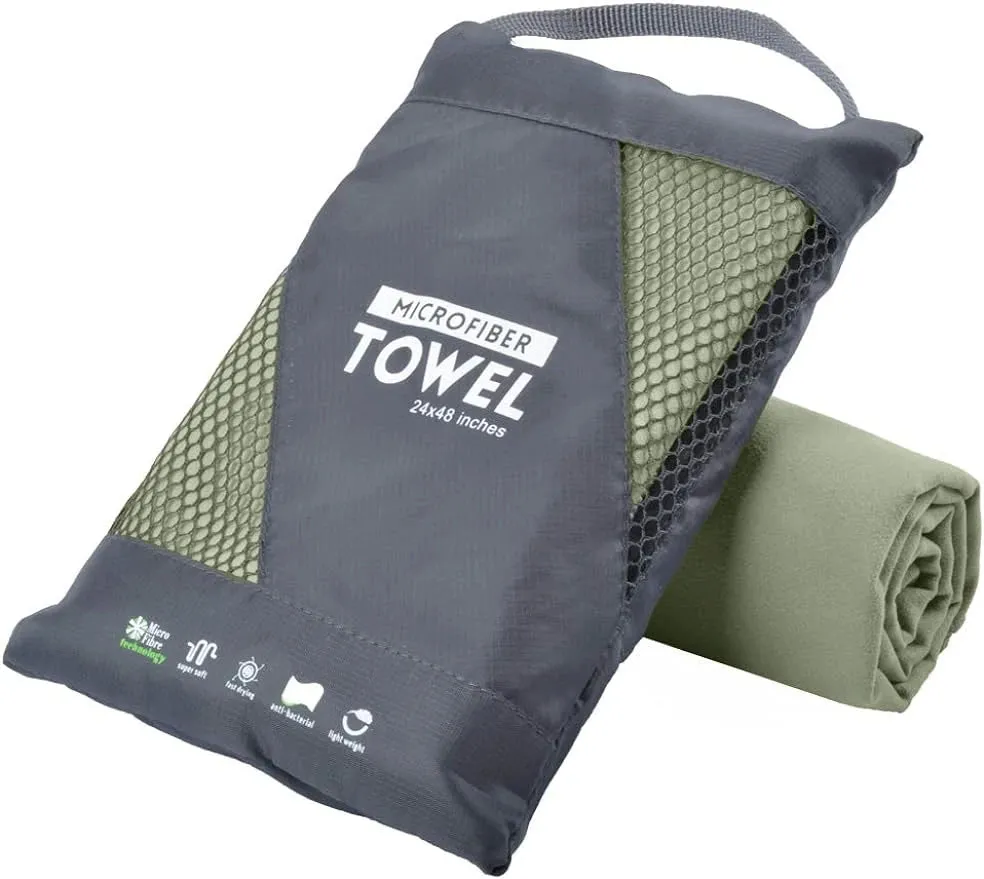 Quick-Dry Lightweight Microfiber Gym & Beach Towel