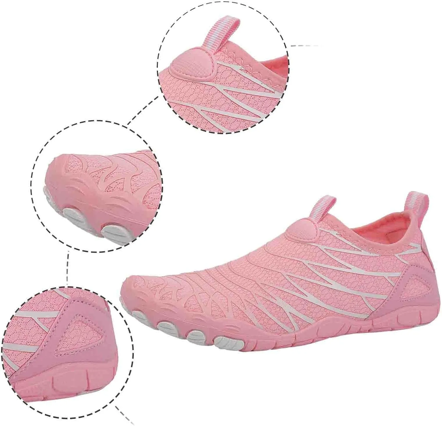 Quick-Dry Water Barefoot Shoes,Aqua Socks for Swim Beach Pool Surf Yoga for Women Men Lightweight Summer Couple Indoor Non Slip Sports Shoes Water Friendly Diving Wading Shoe for Men Women