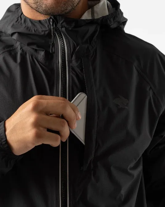 rabbit - Treeline Running Jacket - Black  - Men's