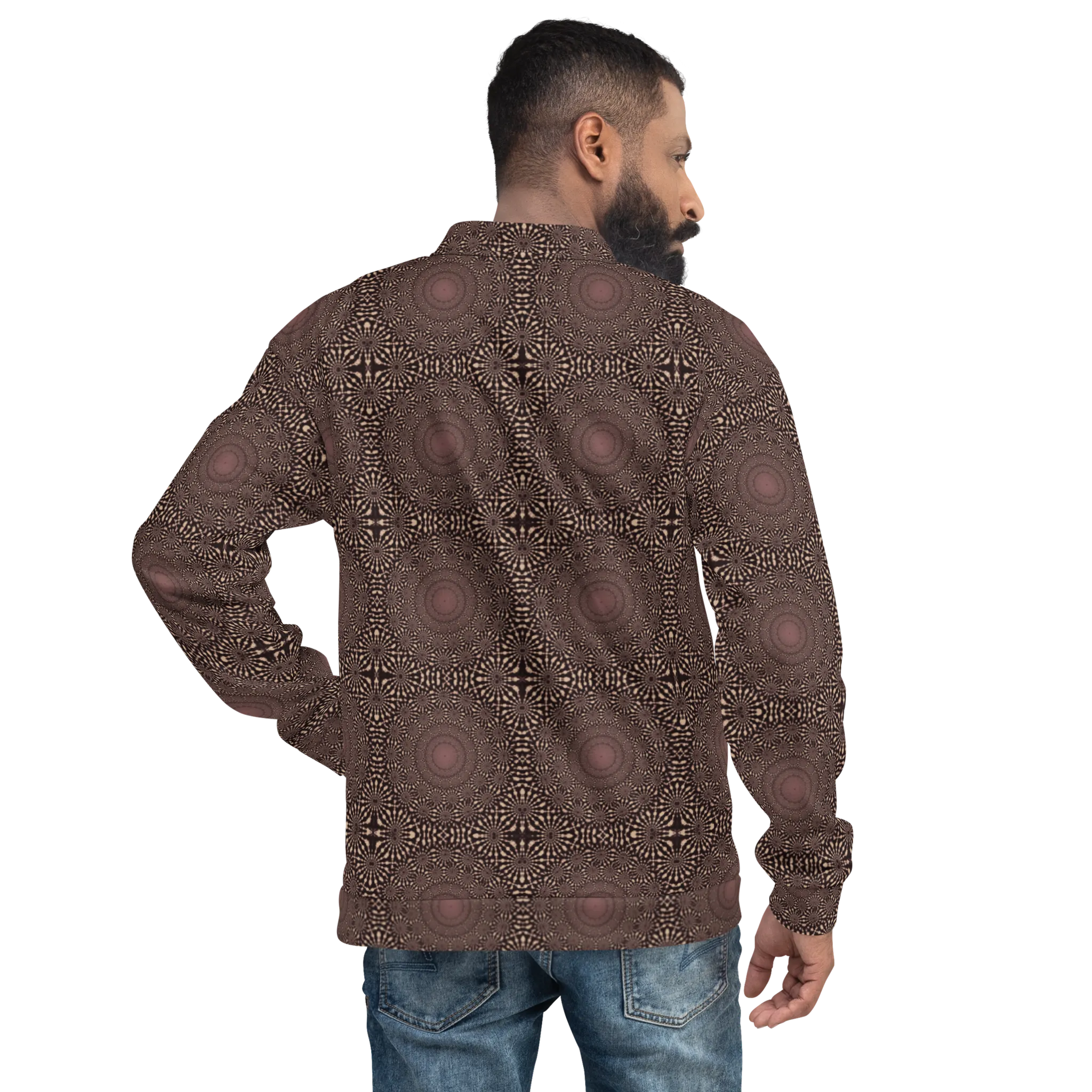 Recursia Desert Dream Men's Bomber Jacket In Pink