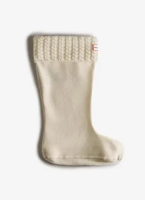 Recycled Mini Cable Knitted Cuff Tall Boot Socks