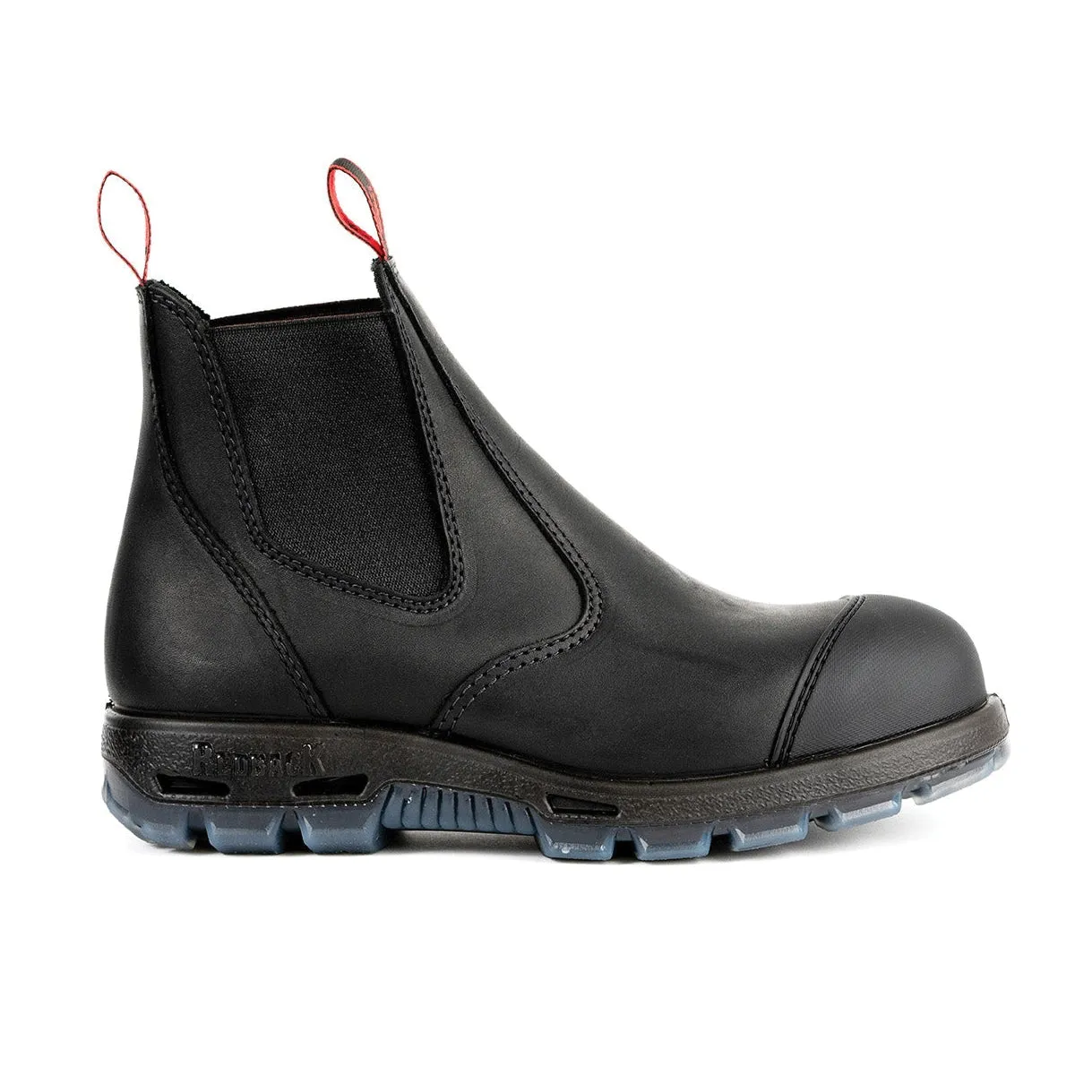 Redback Boots® USBBKSC65 Working Boots, 6.5, Black, Steel Toe, Leather Upper, Polyurethane Outsole