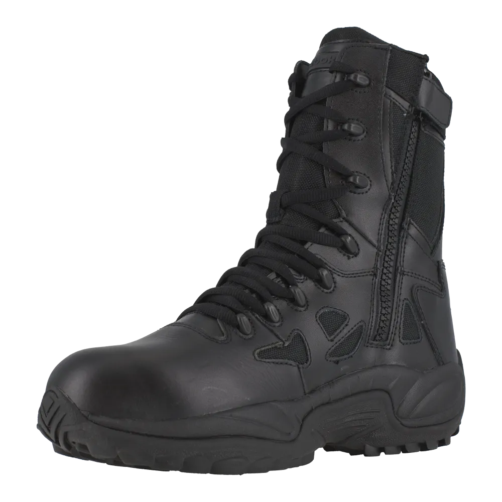 Reebok RB8874 Men's Rapid Response RB Composite Toe Tactical Boots - Side Zip - Black