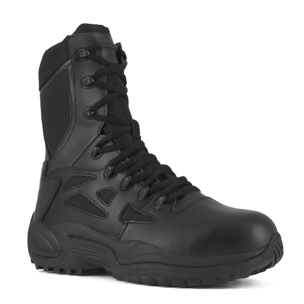 Reebok RB8874 Men's Rapid Response RB Composite Toe Tactical Boots - Side Zip - Black