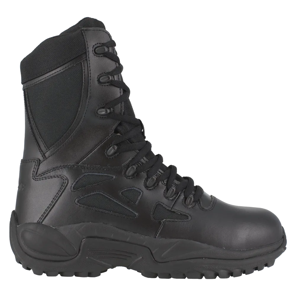 Reebok RB8874 Men's Rapid Response RB Composite Toe Tactical Boots - Side Zip - Black