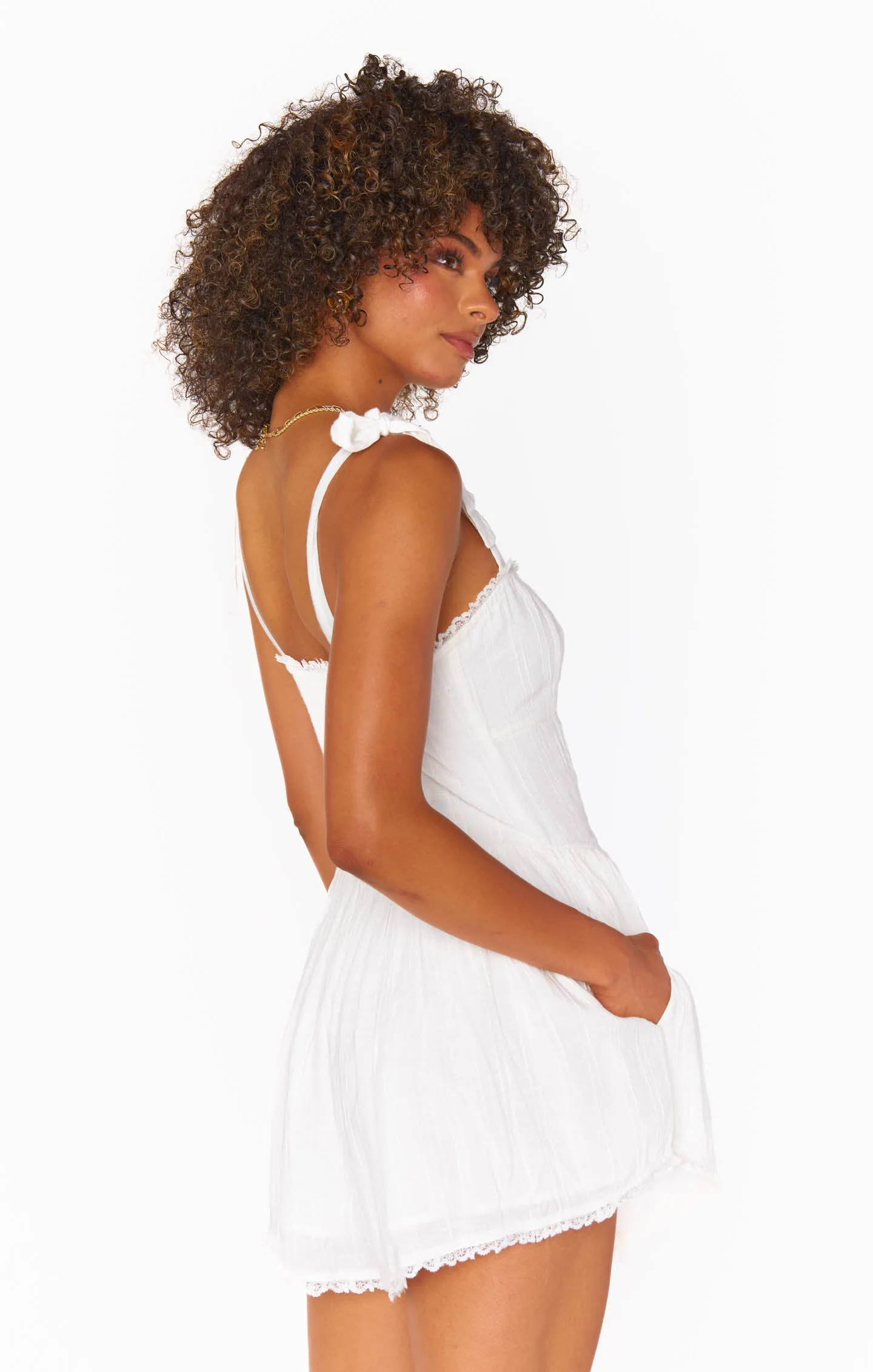 Regal Romper | White