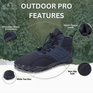 Retails $158  NEW Orthohikes® Outdoor Pro - Slip Resistant Waterproof Fur Lined Boot Men's Sz 12 BLACK