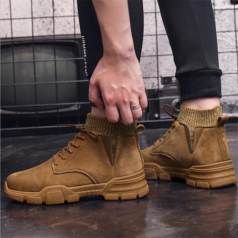 Rib Knit Tactical Boots