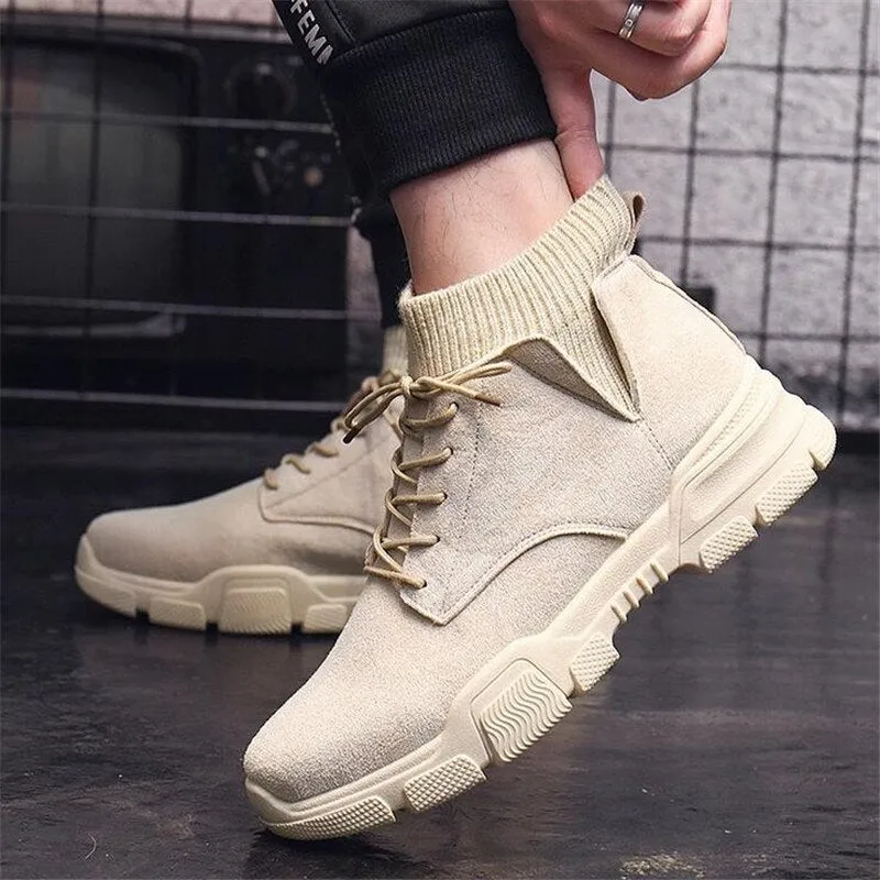 Rib Knit Tactical Boots