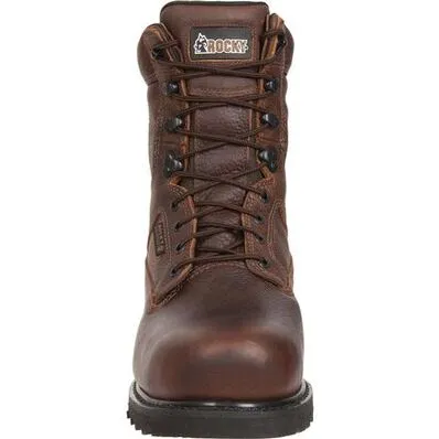 Rocky Men's 8" Exertion Waterproof Steel Toe Work Boot - Brown FQ0006988