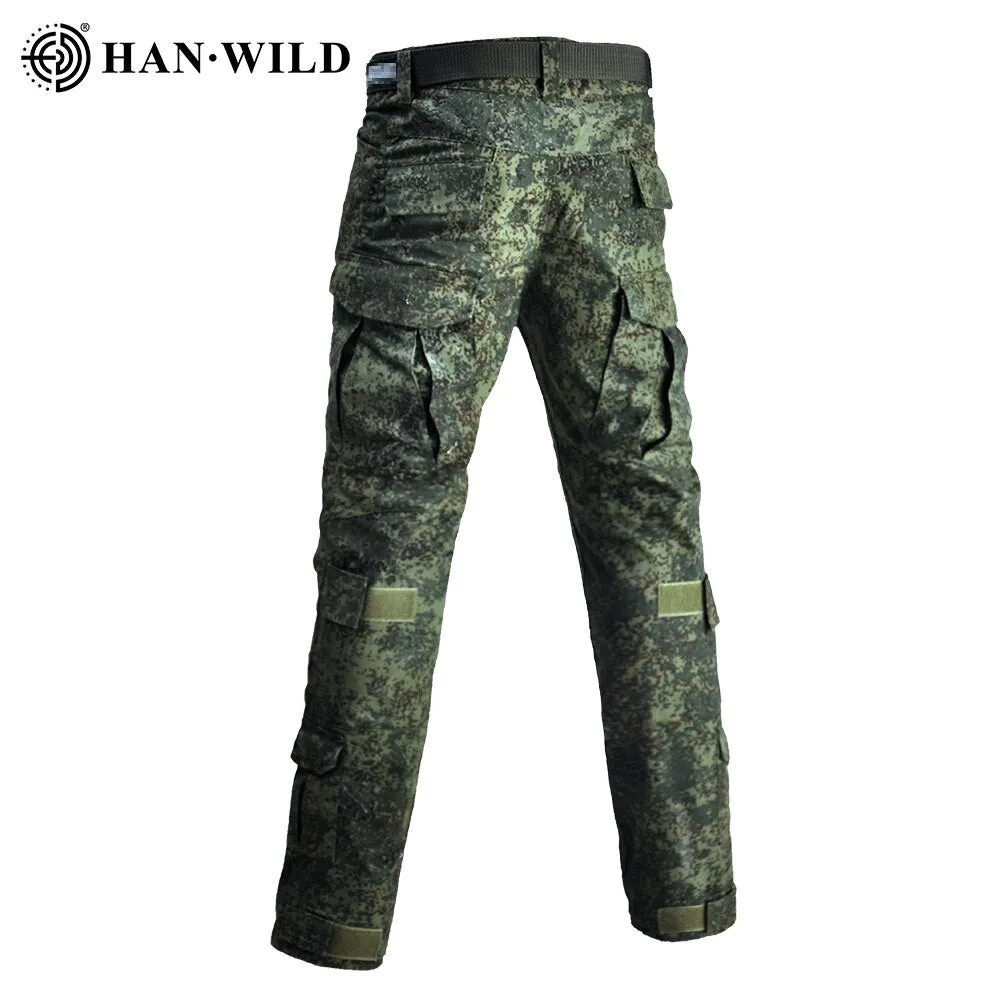 Russian Tactical Camouflage Uniform  pads Military Combat Suits Working Hunting Clothes