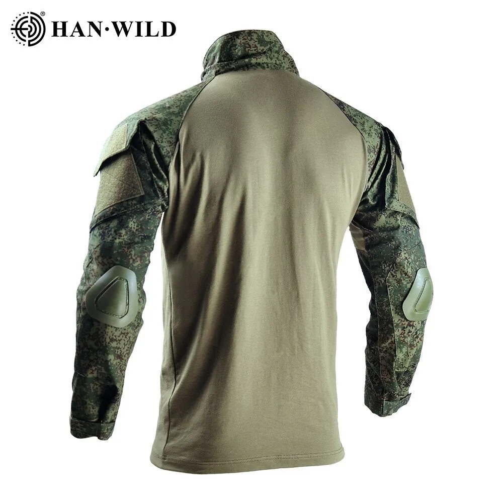 Russian Tactical Camouflage Uniform  pads Military Combat Suits Working Hunting Clothes