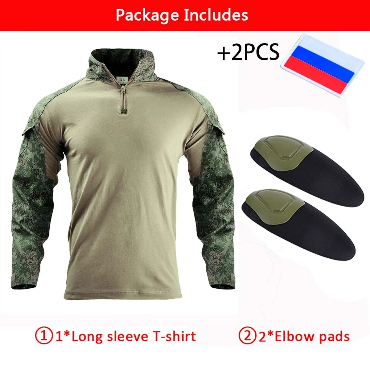 Russian Tactical Camouflage Uniform  pads Military Combat Suits Working Hunting Clothes