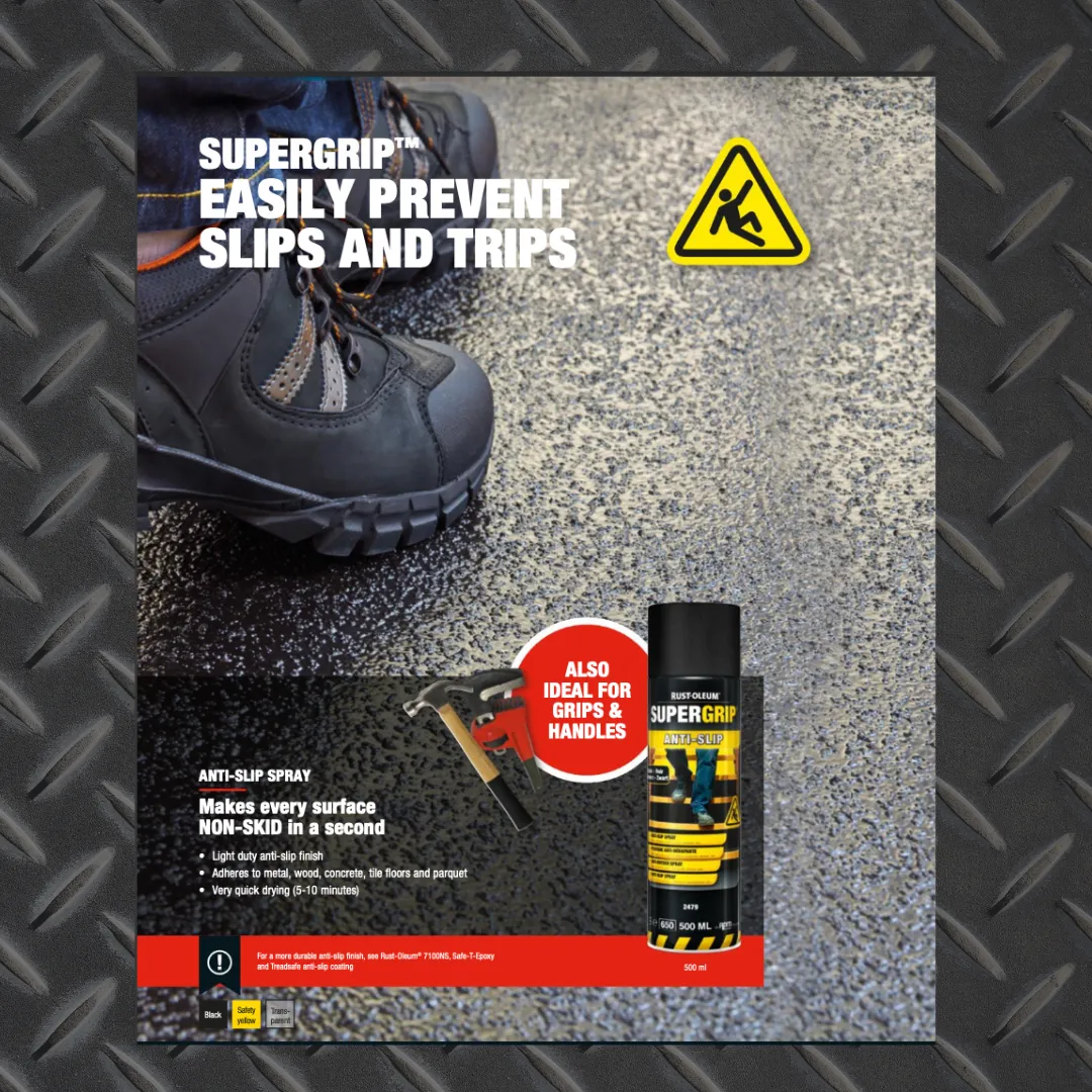 Rust-Oleum 2410 Supergrip Anti Slip Aerosols Transparent - 500ml