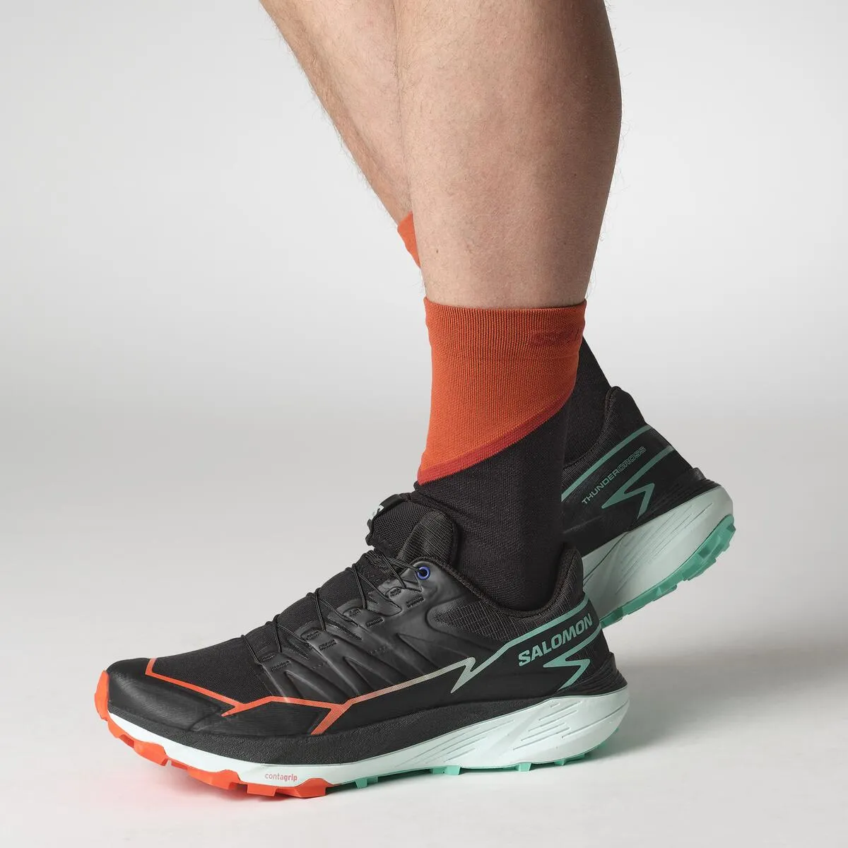 Salomon Thundercross | Black / Cherry Tomato / Electric Green | Mens