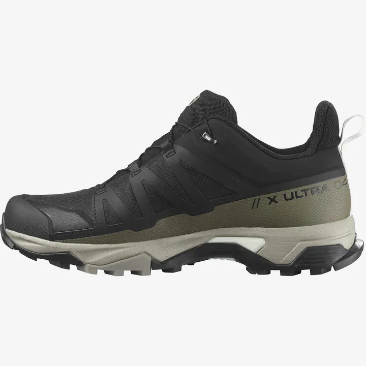 Salomon X Ultra 4 GTX Trail Hiking Shoe (Men's) Black/Vintage Kaki/Vanilla Ice