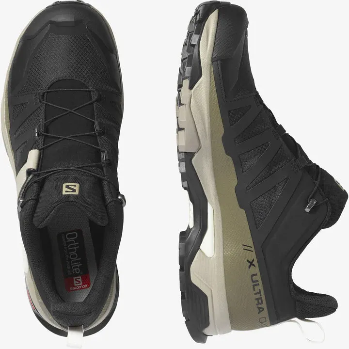 Salomon X Ultra 4 GTX Trail Hiking Shoe (Men's) Black/Vintage Kaki/Vanilla Ice