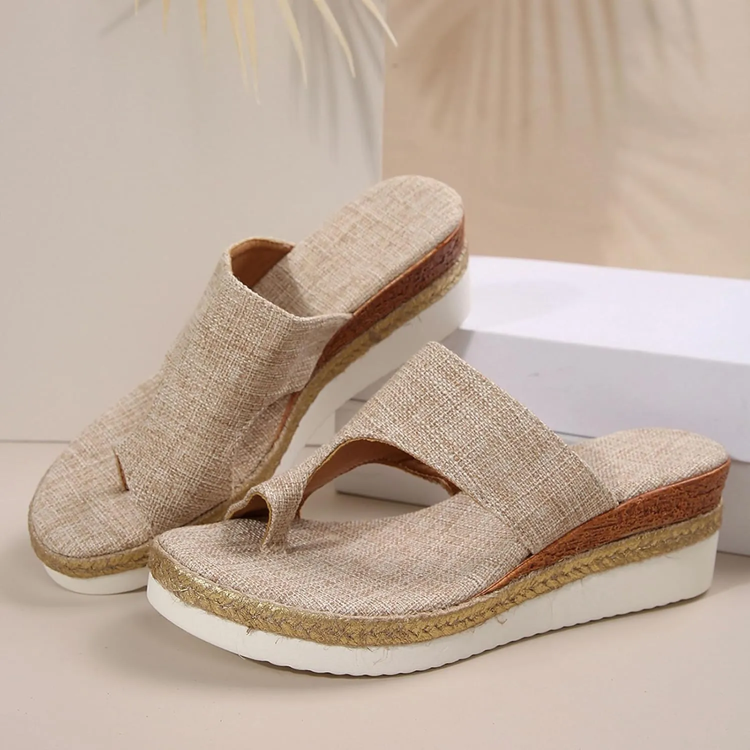 Sandals For Women 2025 Beach,Womens Sandals Comfort Dressy Toe Ring Slide Sandals Outdoor Beach Travel Platform Shoes