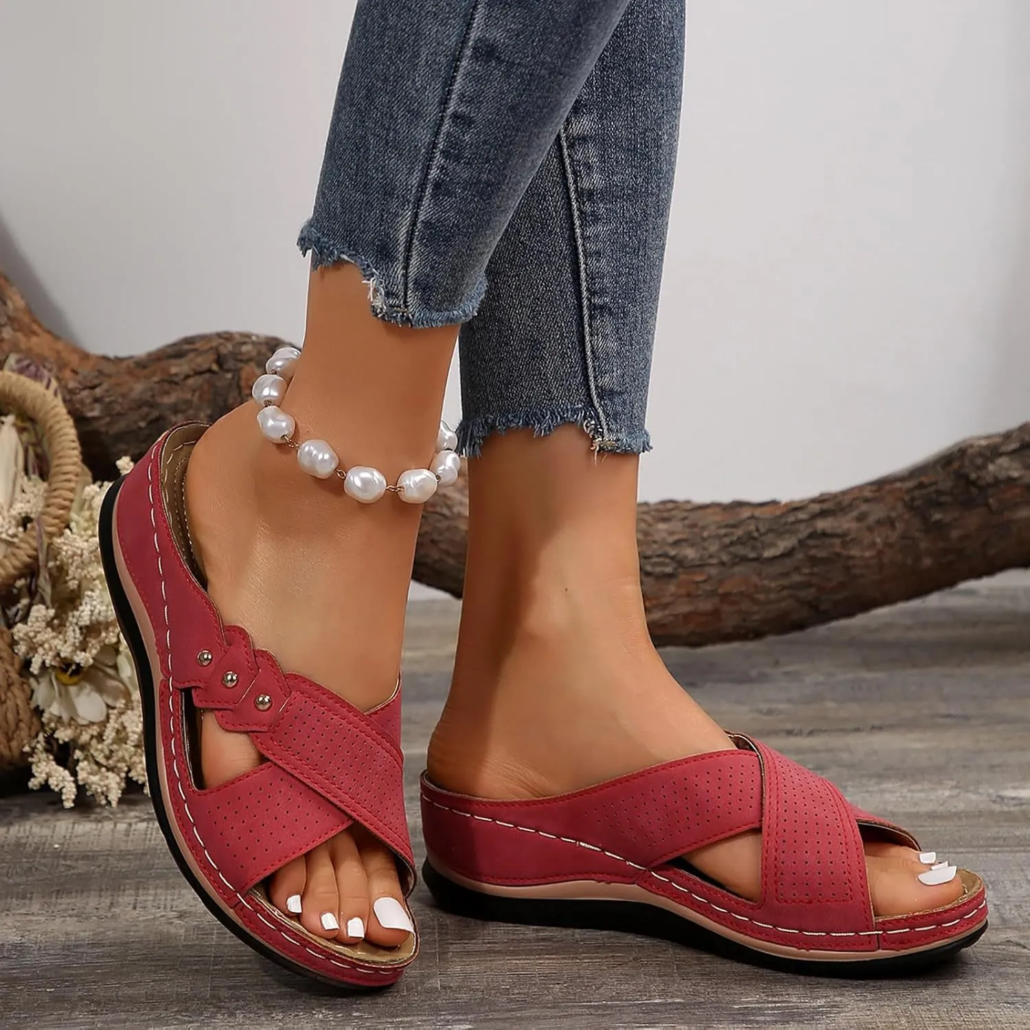 Sandals for Women Dressy Summer, Spring Sandals for Women Comfortable Slippers with Arch Support Sandal Flip Flops