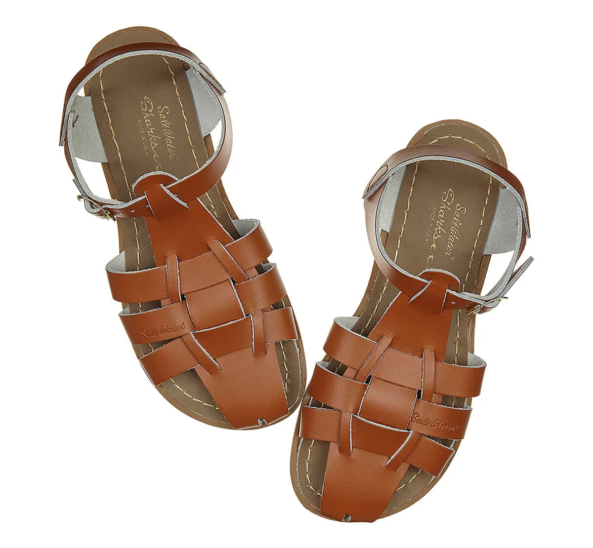 Shark Adult Sandals in Tan by Salt-Water - Last One In Stock - SW 4 / EUR 36
