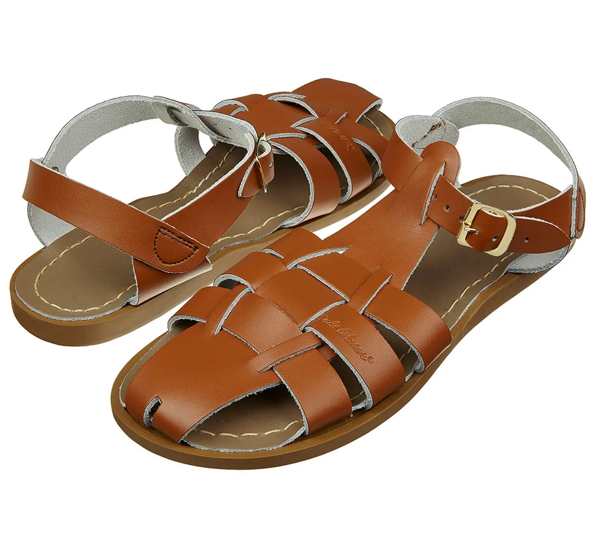 Shark Adult Sandals in Tan by Salt-Water - Last One In Stock - SW 4 / EUR 36