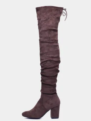 Slothful Thigh High Snow Boots