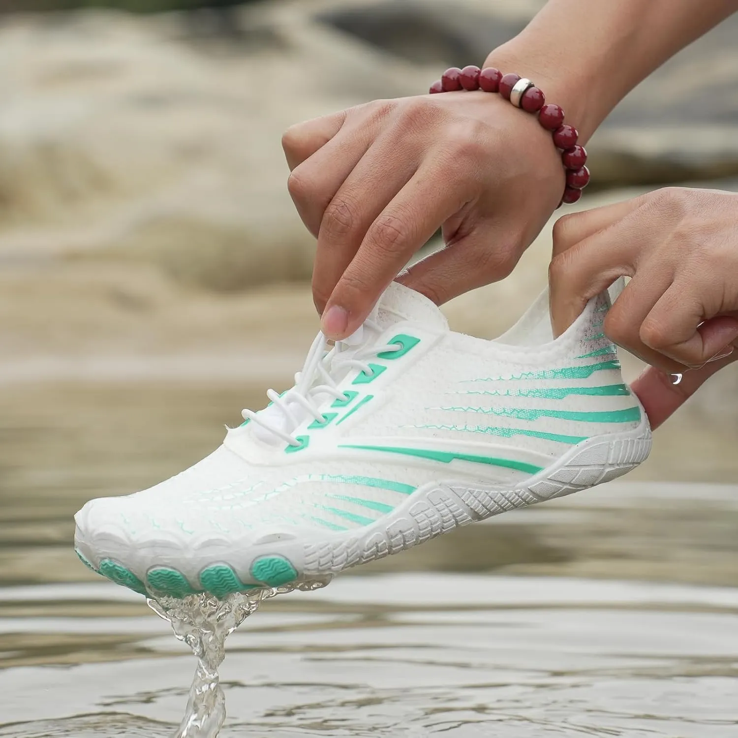 Smoneyful Grounded Barefoot Shoes Women Men, Waterproof, Non Slip Hiking & Walking Footwear with Wide Toe Box, for Women's Hiking, Neuropathy Comfort, Water Activities