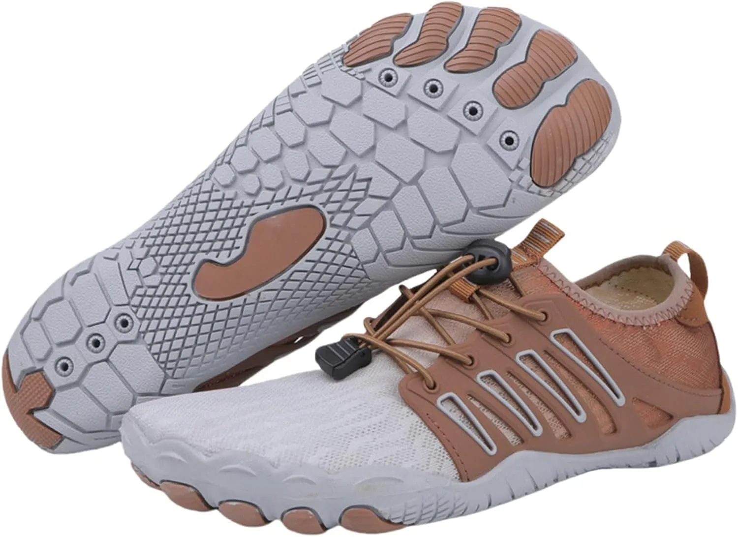 Smoneyful Hike Barefoot Shoes for Women Men, Breathable, Non-Slip Athletic Footwear, Wide Toe Water Shoes, Grounding Shoes and Grounding Barefoot Shoes for Barefoot Womens