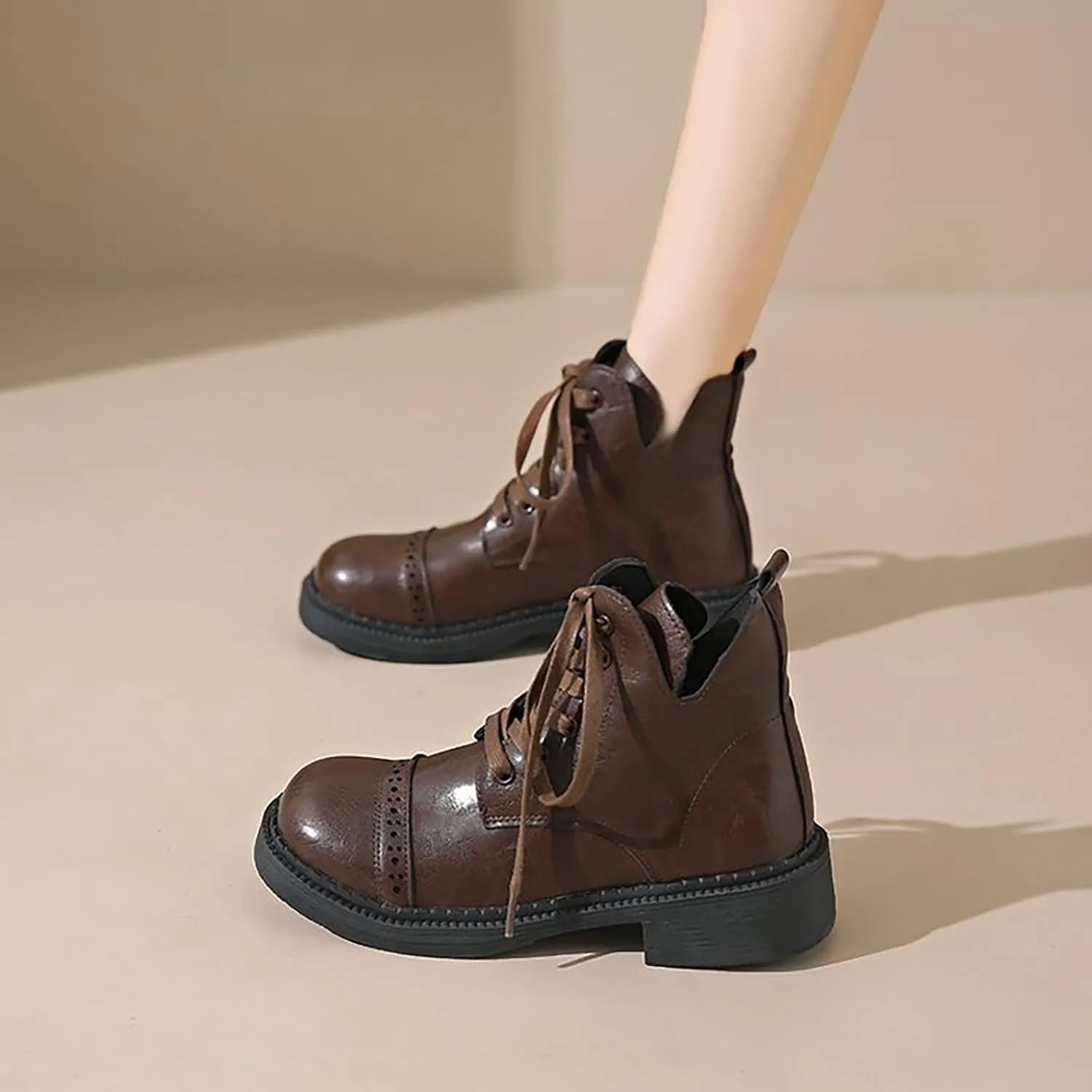 Snow Boots for Women Wide Calf Women's Boots Breathable Fashion Round Head Chunky Heel Women's Shoes Women's Rain Boots Mid Calf
