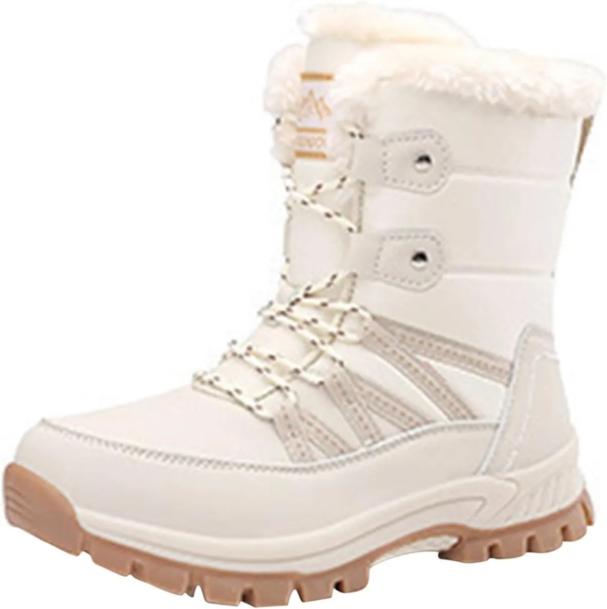 Snow Boots for Womens Winter Shoes Warm Fur Lined Mid Calf Boots Women Anti Slip Waterproof Comfortable Outdoor Boot