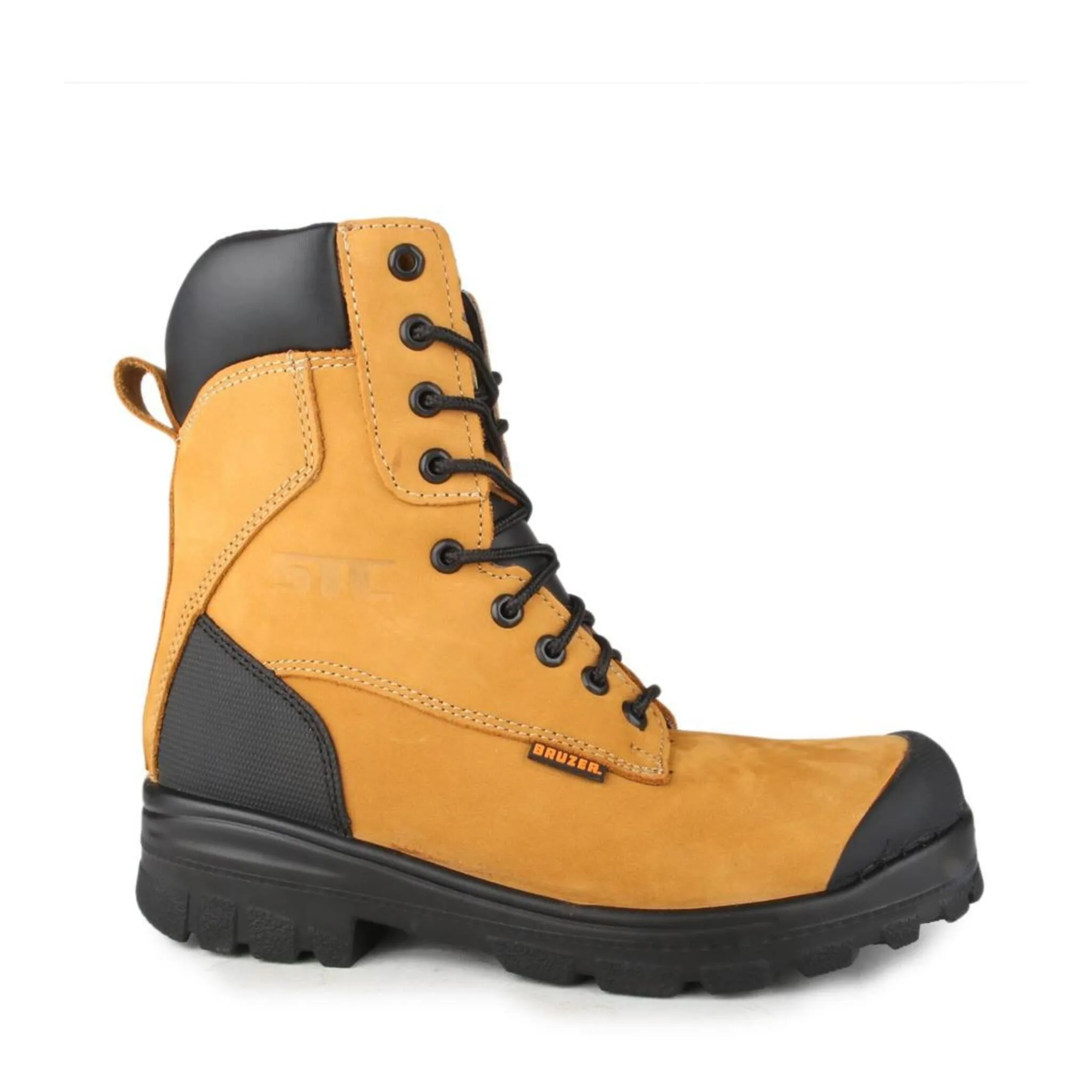STC Men's 8" Master Safety Work Boots | Waterproof Leather, Steel Toe, Puncture Resistant, Electric Shock Protection, TPU Scuff Toe | Sizes 7-14