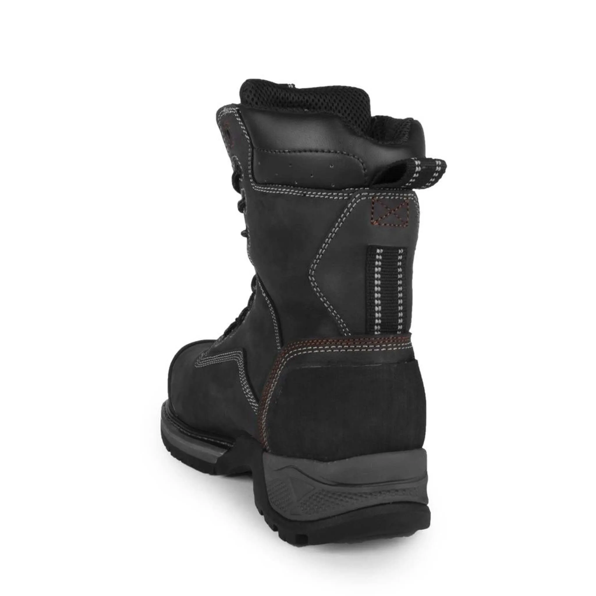 STC Men's 8" Rebel Safety Work Boots | Waterproof, Metal-Free, Composite Toe, Puncture Resistant, Electric Shock Protection, Reflective Inserts | Sizes 7-14