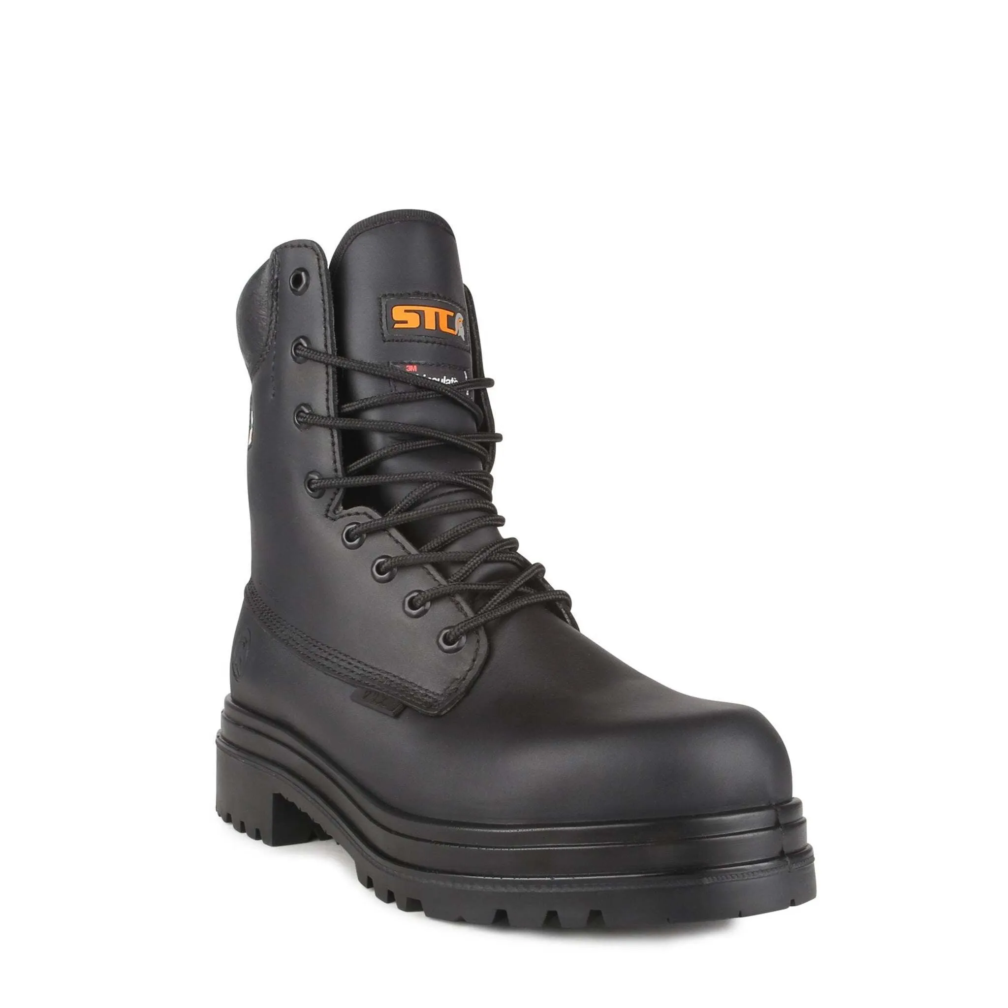 STC Men's Alertz 8" Safety Work Boots | Waterproof Leather, Removable Zip Kit, Steel Toe, Thinsulate, Anti-Odor, Vibram Outsole | Sizes 6-14