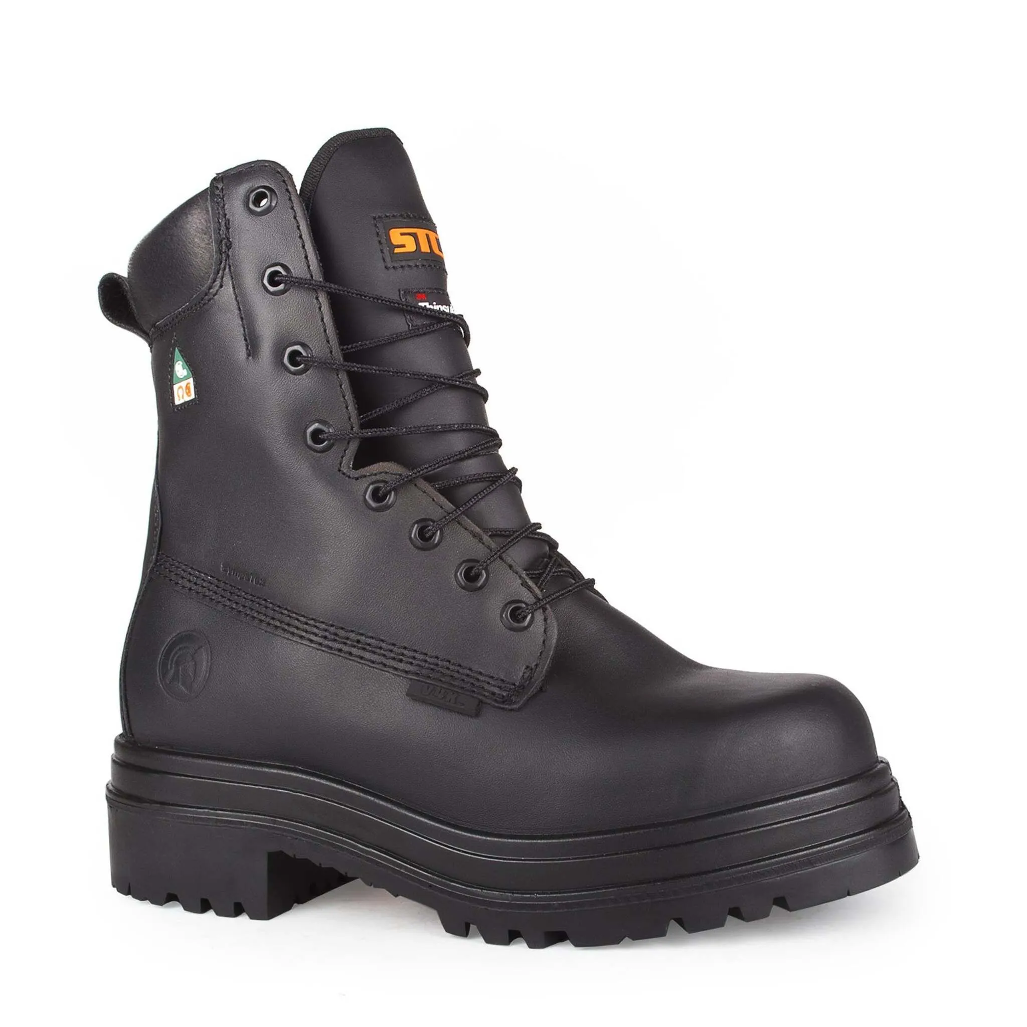 STC Men's Alertz 8" Safety Work Boots | Waterproof Leather, Removable Zip Kit, Steel Toe, Thinsulate, Anti-Odor, Vibram Outsole | Sizes 6-14