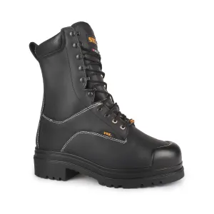 STC Men's Hardrock Mining Safety Work Boots | 10" Waterproof Leather, Internal Metguard, Steel Toe, Vibram Sole, Electric Shock Resistant | Sizes 6-14