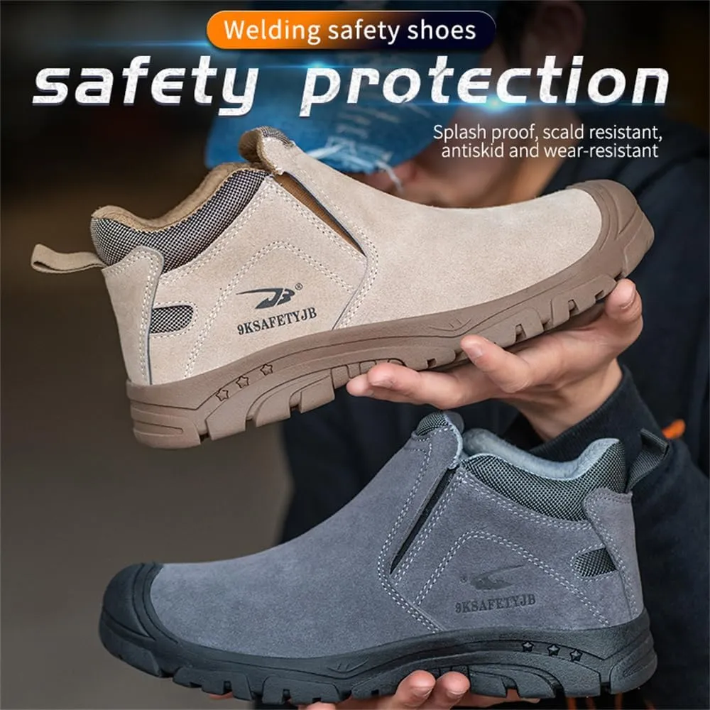 Steel Toe Boots for Men Work Boots Slip Resistant Safety Shoes Indestructible Industrial Construction Working Boots