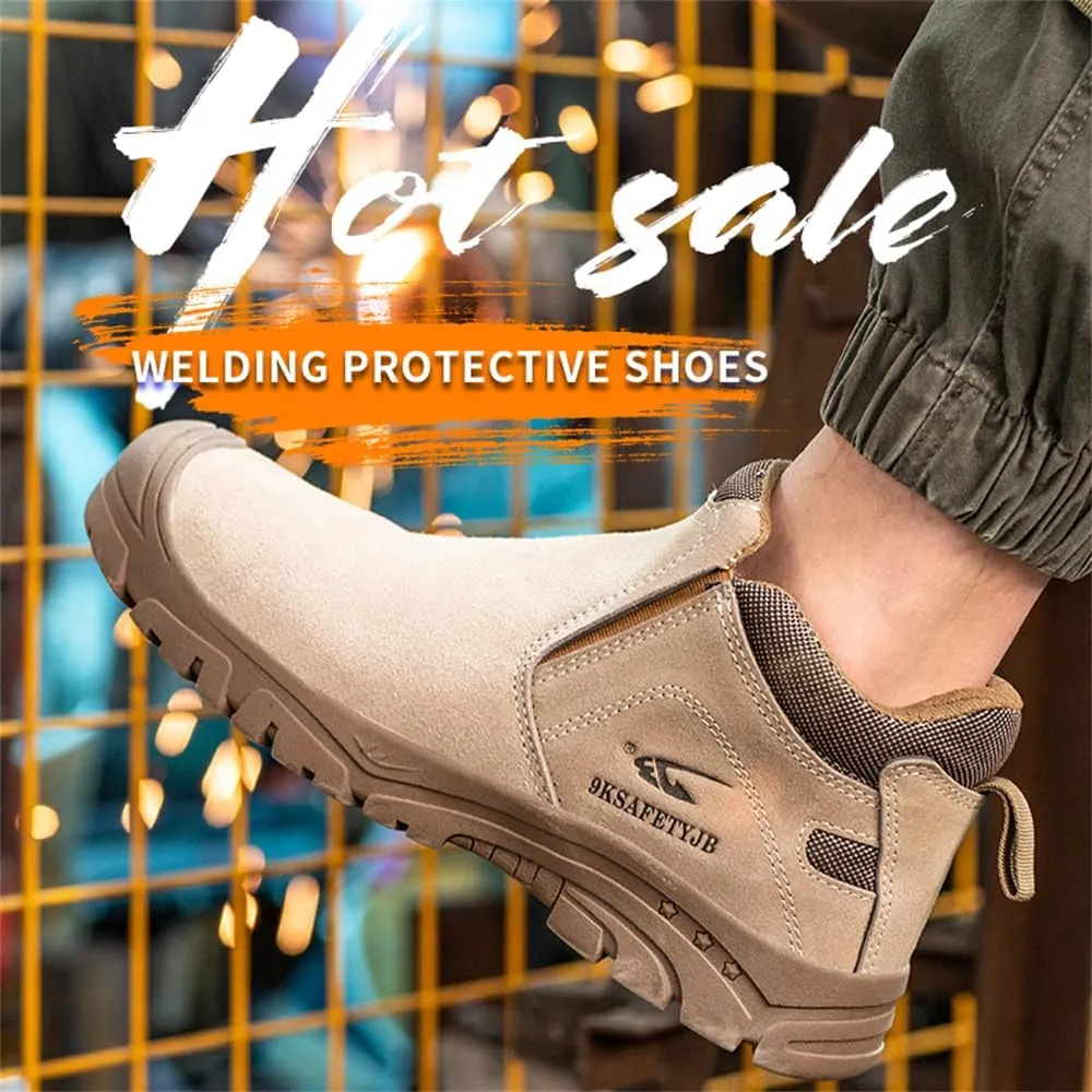 Steel Toe Boots for Men Work Boots Slip Resistant Safety Shoes Indestructible Industrial Construction Working Boots