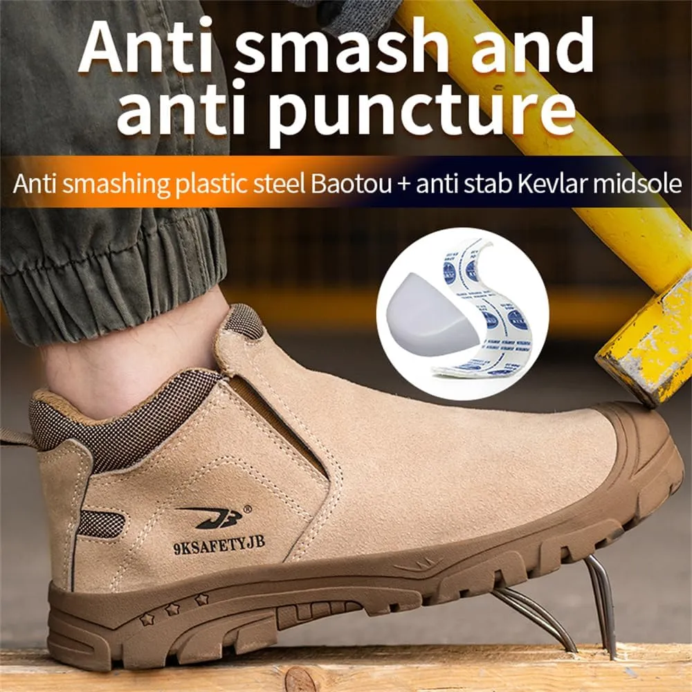 Steel Toe Boots for Men Work Boots Slip Resistant Safety Shoes Indestructible Industrial Construction Working Boots