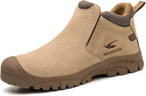 Steel Toe Boots for Men Work Boots Slip Resistant Safety Shoes Indestructible Industrial Construction Working Boots
