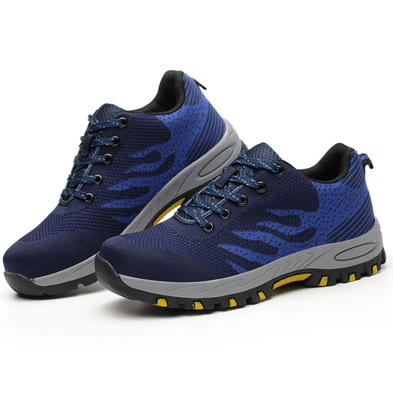 Steel Toe Sneakers for Men Women Breathable and Lightweight Safety Construction Work Shoes